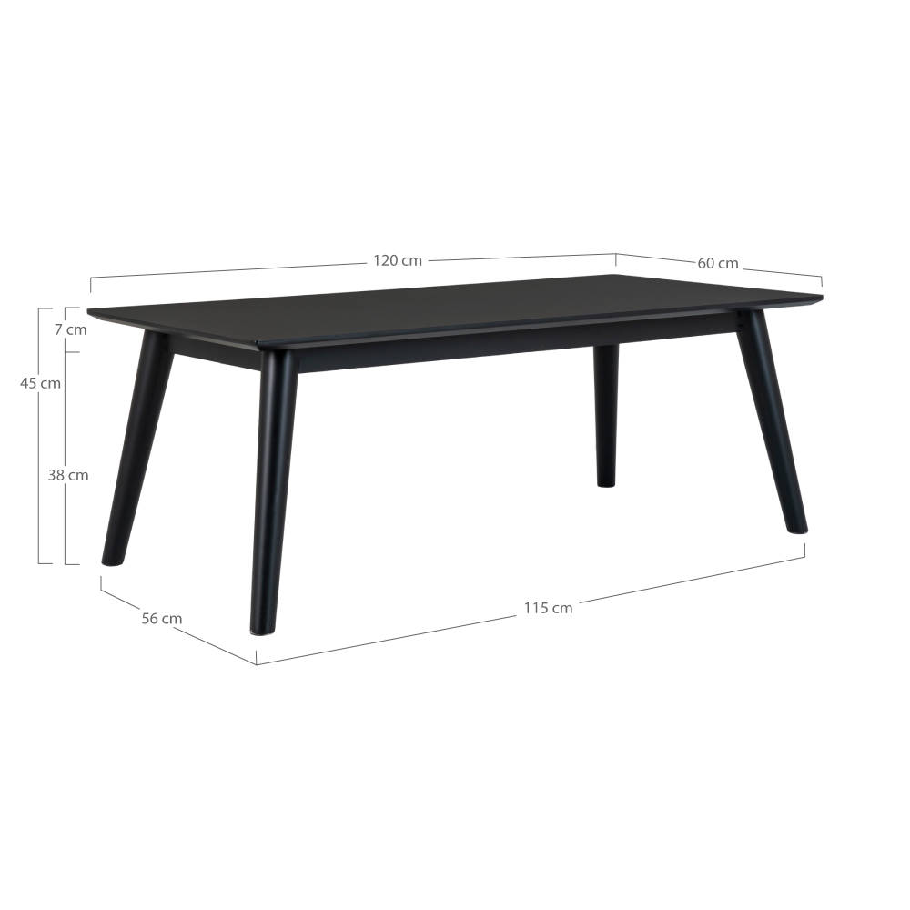 Eckiger Couchtisch - Copenhagen, 120x60x45 cm