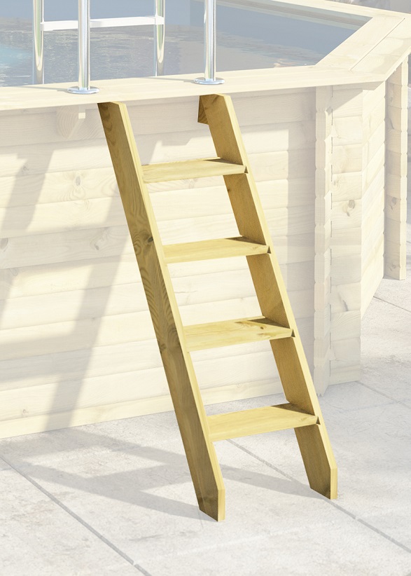 Achteck-Pool X2 470x470 cm, Holz kdi/Folie grau, Karibu