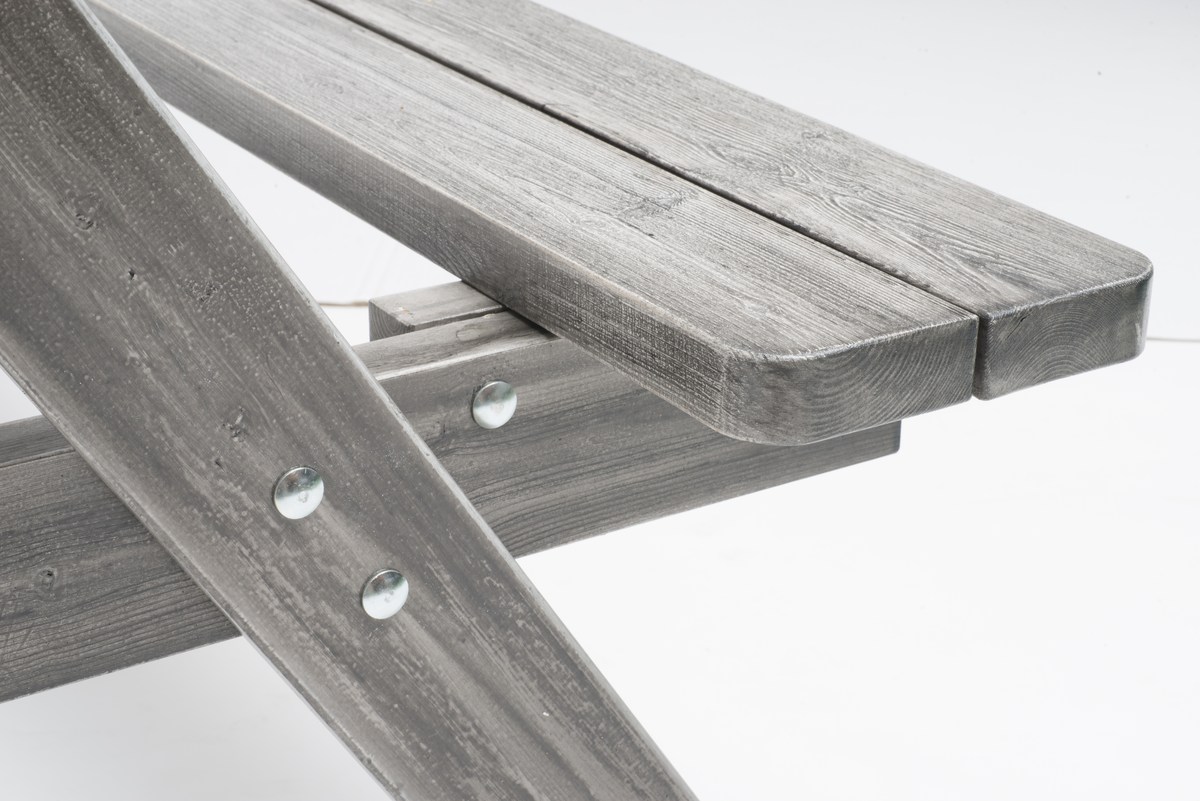 Picnic A-Modell Picknickgarnitur aus FSC-Holz, Shabby Chic grau