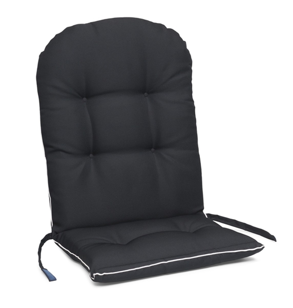Bullerö/Läckö Kissen Sitz/Rücken 50x115x8 cm, dunkelblau mit weißem Keder