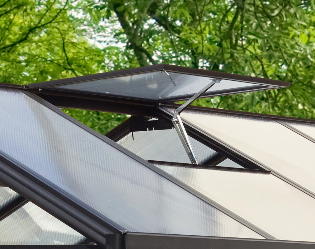Alu-Dachfenster für Vitavia Gewächshaus Comet, ohne Glas, schwarz