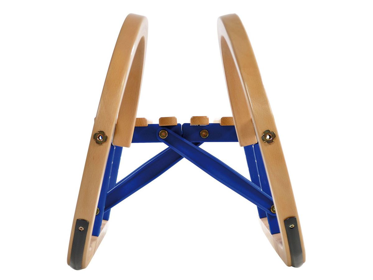 Hörnerrodel in blau klappbar 110 cm, Holz-Klappschlitten von VT-Sport