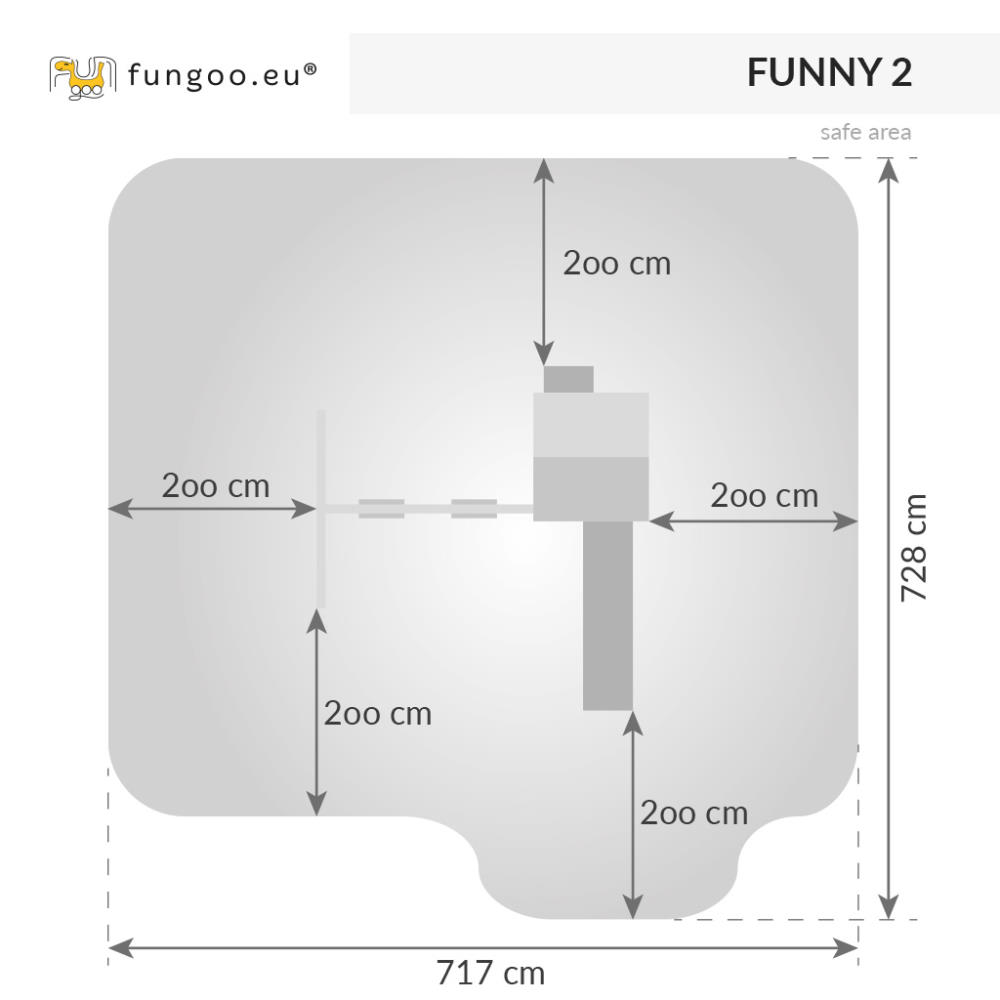 Fungoo Gartenspielplatz FUNNY 2, Spielturm-Kombination kdi