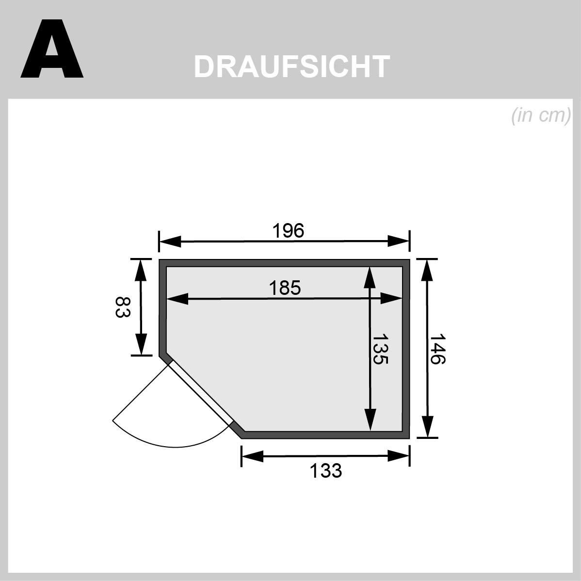 Karibu Plug&Play Sauna Cilja - 196 x 146 cm, 38 mm Massivholzsauna, ohne Kranz|Tür Klarglas|ohne Ofen