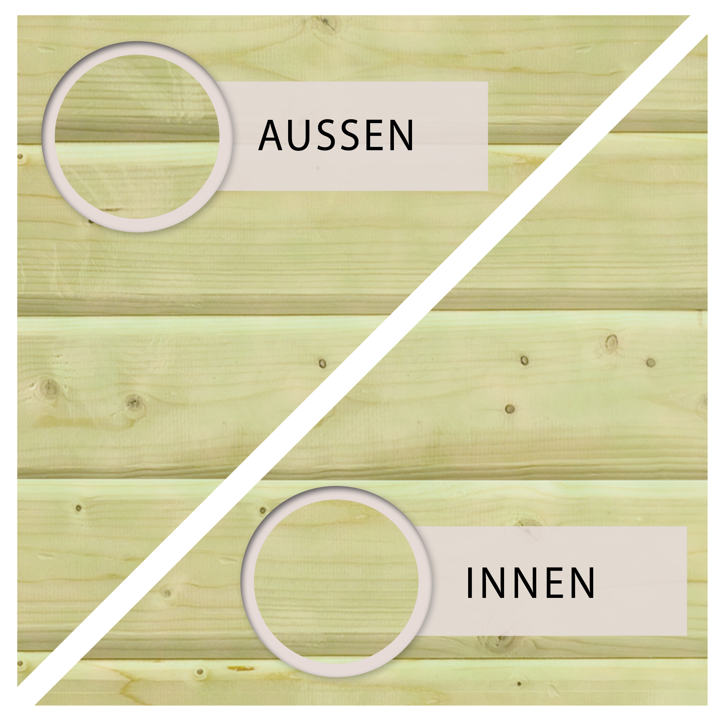 Achteck-Pool X2 470x470 cm, Holz kdi/Folie grau, Karibu