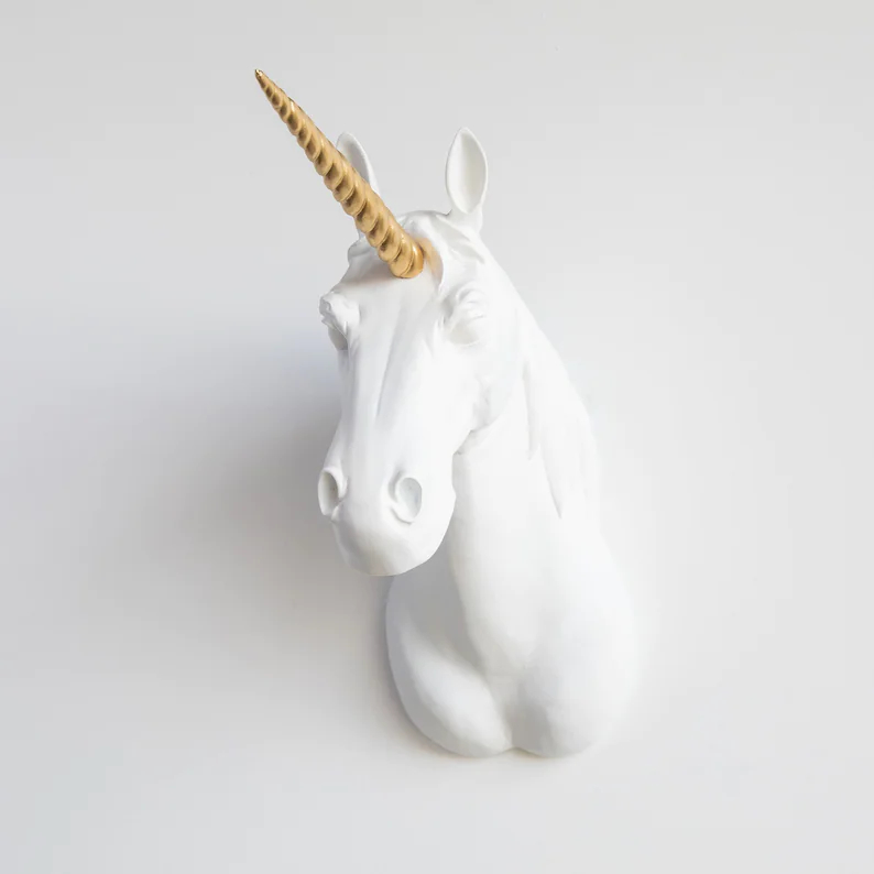 Einhorn Wandbüste, Kunstharz