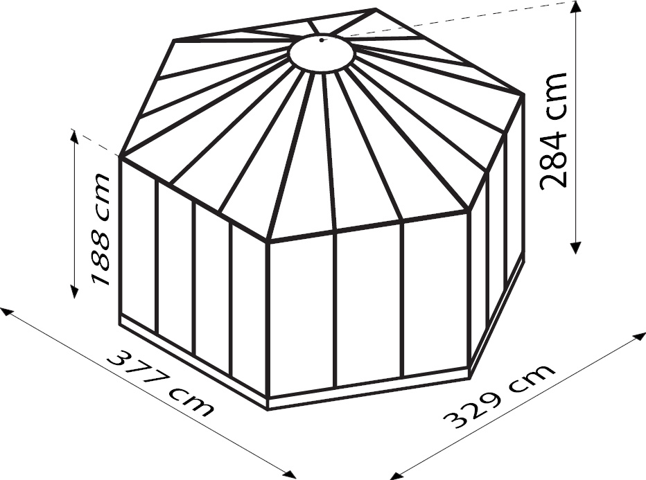 Vitavia Pavillon-Voliere Circus 9000 alu, 383x331 cm