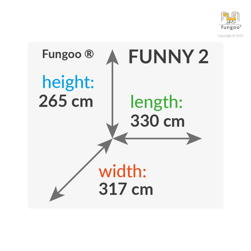 Fungoo Gartenspielplatz FUNNY 2, Spielturm-Kombination kdi