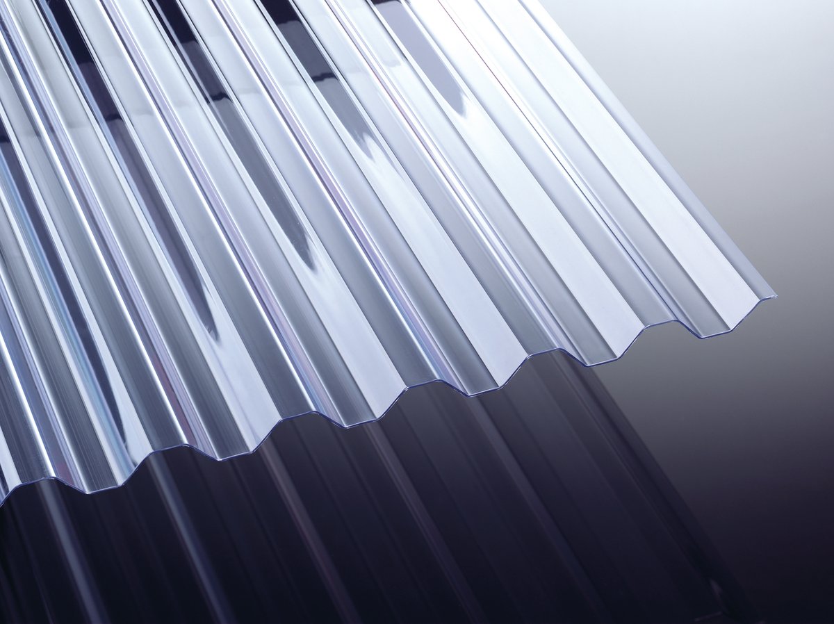 Wellplatte NOVAKLAR K 70/18 Spundwand 1,2 mm 1092x2000 mm, PVC glasklar