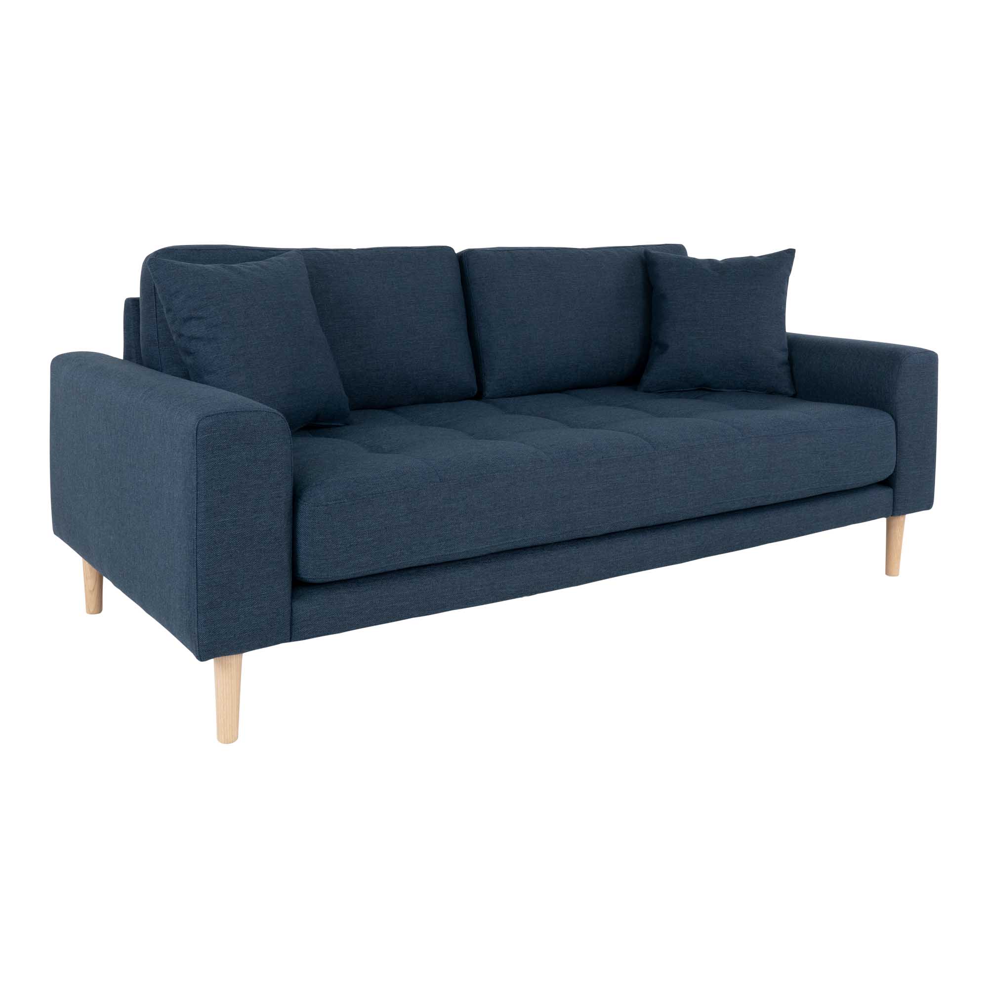 2,5 Sitzer Sofa - Lido, dunkelblau mit 2 Kissen