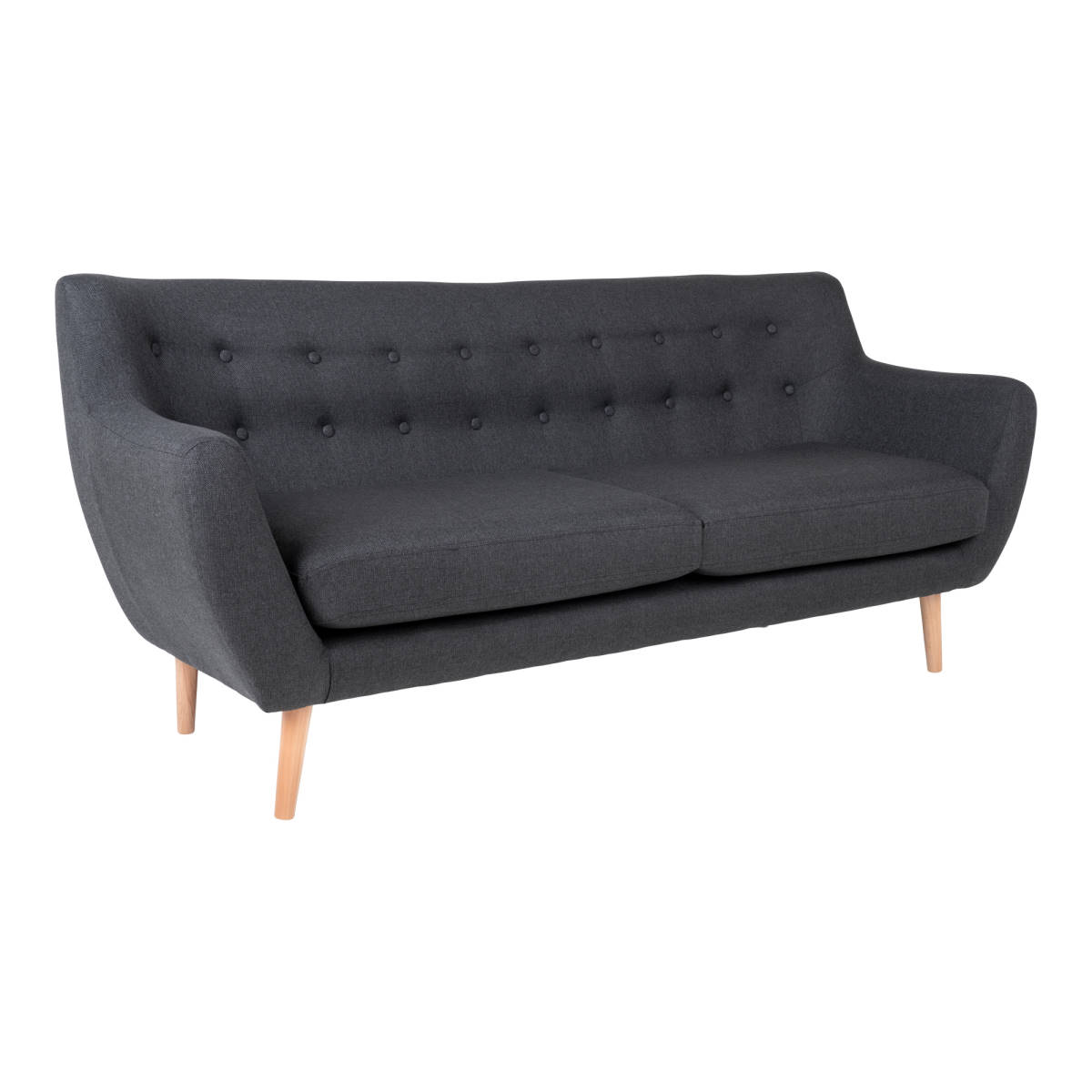 3 Sitzer Sofa - Monte, dunkelgrau