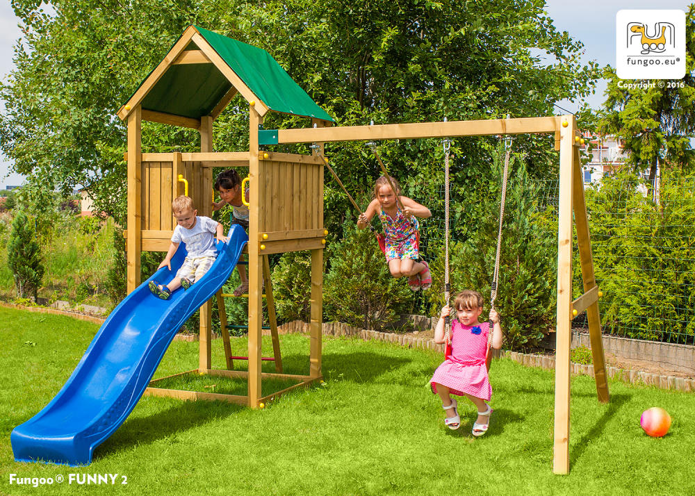 Fungoo Gartenspielplatz FUNNY 2, Spielturm-Kombination kdi