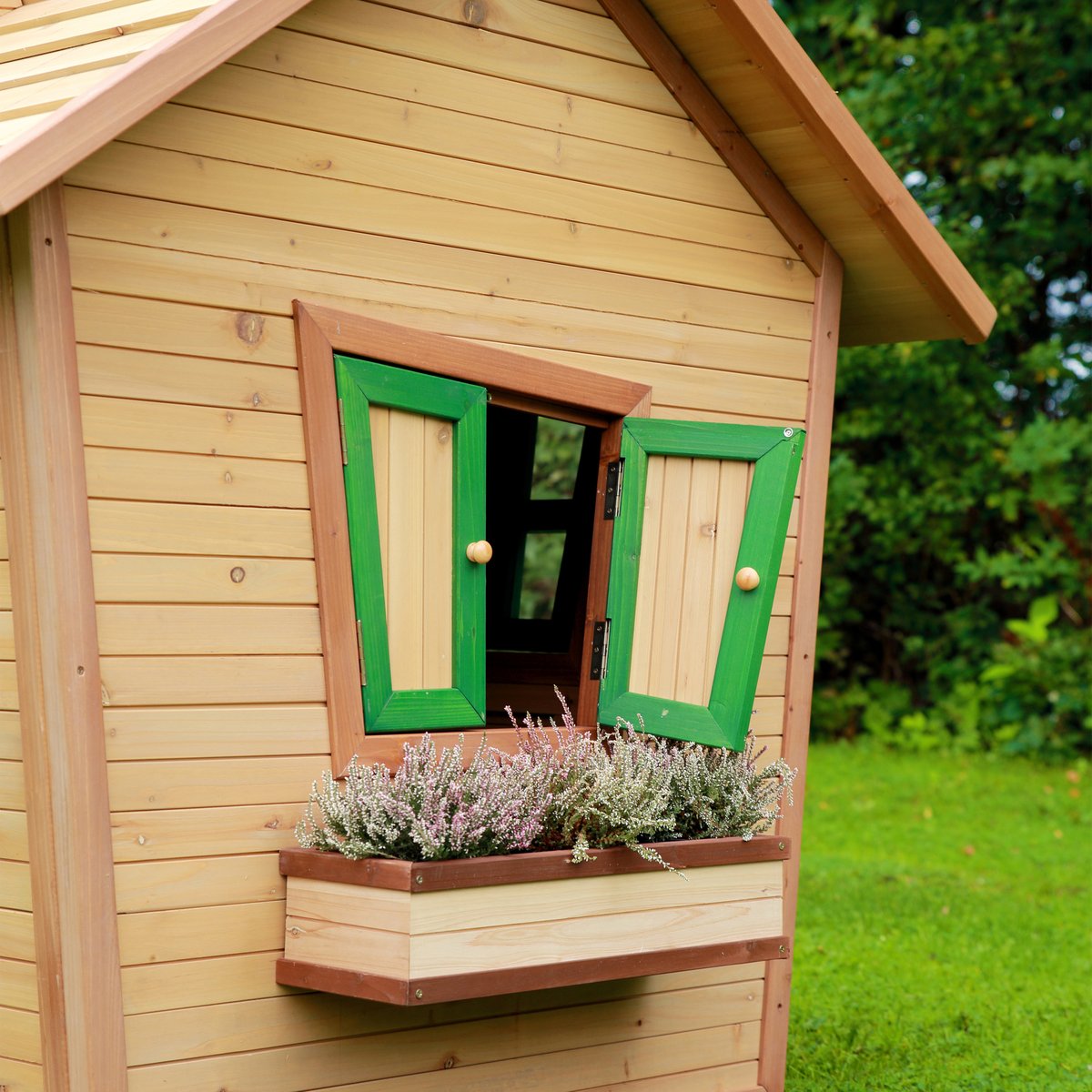 Kinderspielhaus Alice im Hexenhaus-Stil, braun/grün