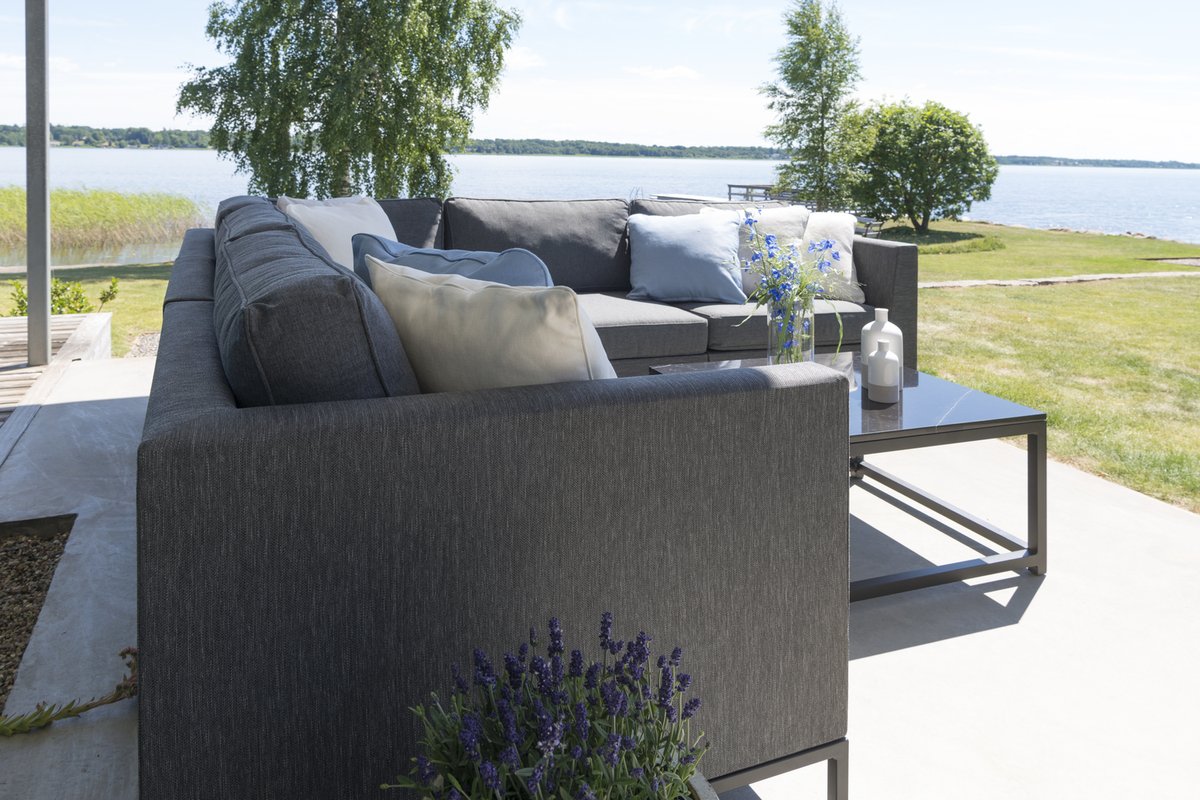 Adelshamn Ecksofa Alu schwarz inkl. Polstern, Outdoor-Lounge Modulsofa