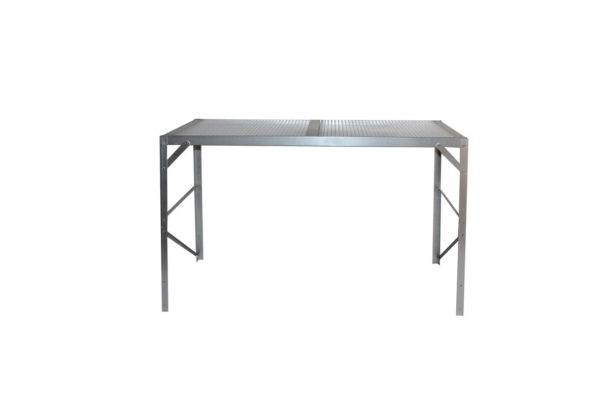 Alutisch 121x54x76 cm mit HKP-Platte 16mm, alu, Vitavia