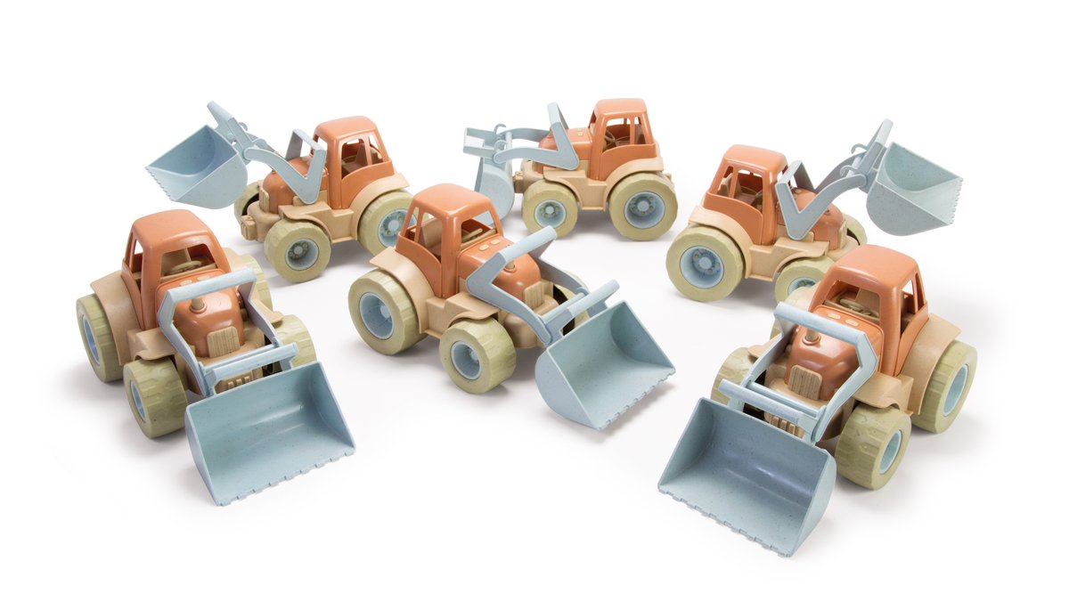 Traktor mit Frontlader von Dantoy, aus Biokunststoff