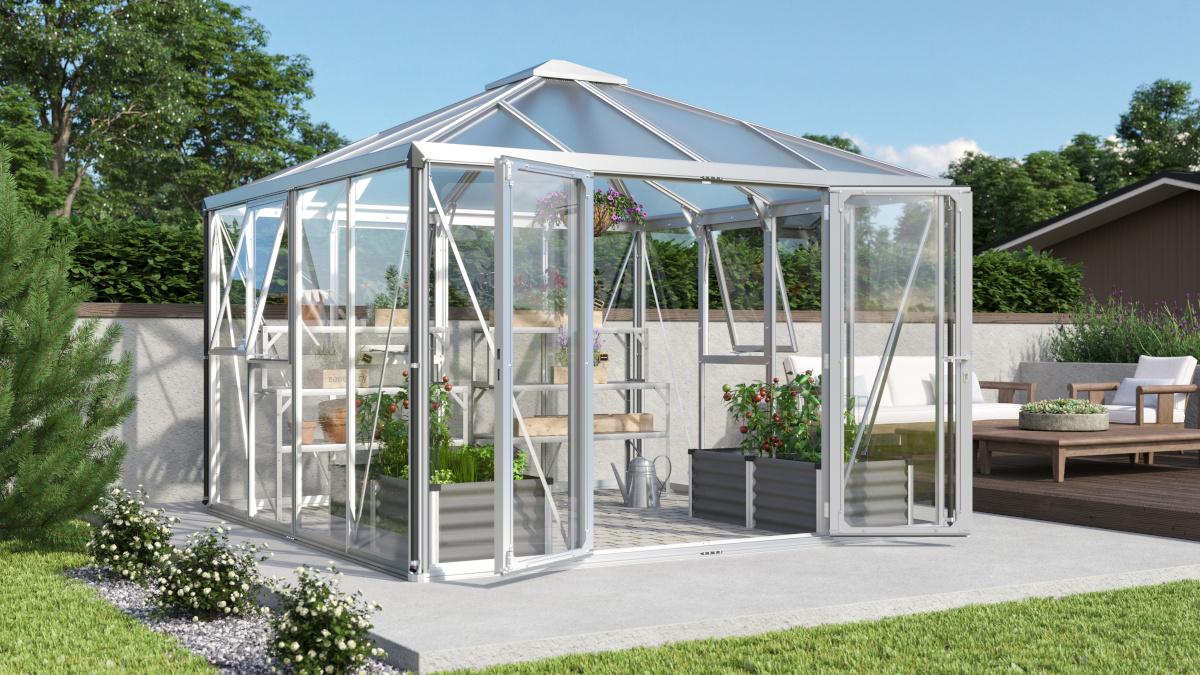 Vitavia Gewächshaus-Pavillon Fortuna ESG/HKP, alu