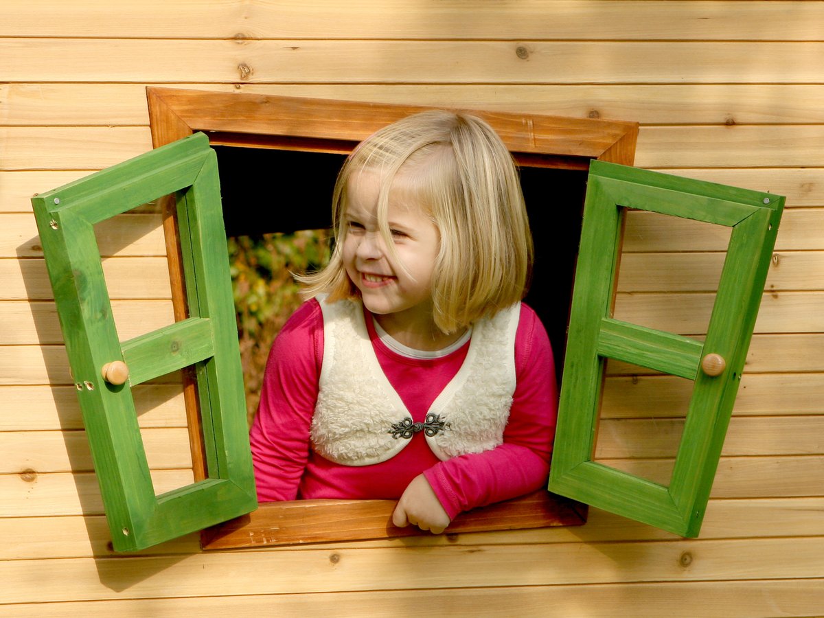 AXI Kinderspielhaus Lisa mit Veranda, braun/grün