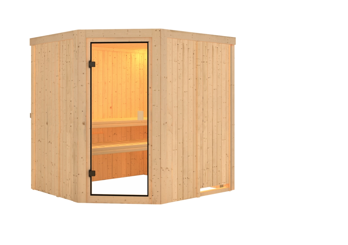 Karibu Sauna Bodo - 196 x 178 cm, 68 mm WOODfeeling, ohne Ofen