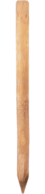T&J Zaunpfahl kdi braun Ø 8 cm, gefräst, gespitzt