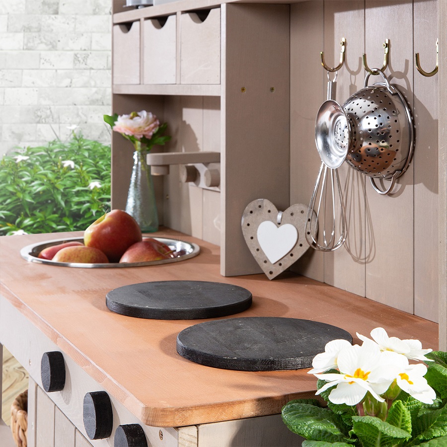 MUDDY BUDDY® Holz-Matschküche Explorer warmgrau 