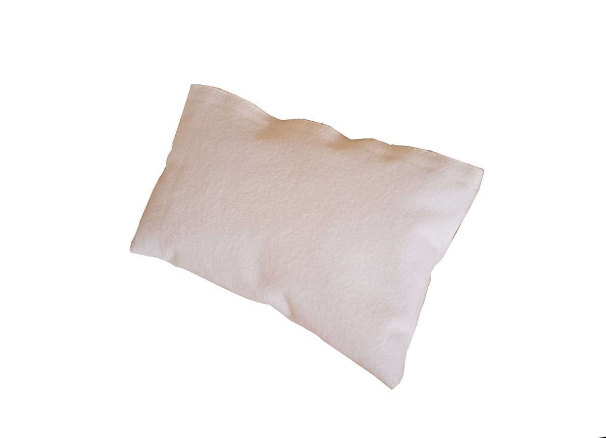 Sauna Nackenkissen mit Frottee-Bezug weiß, 30x20 cm