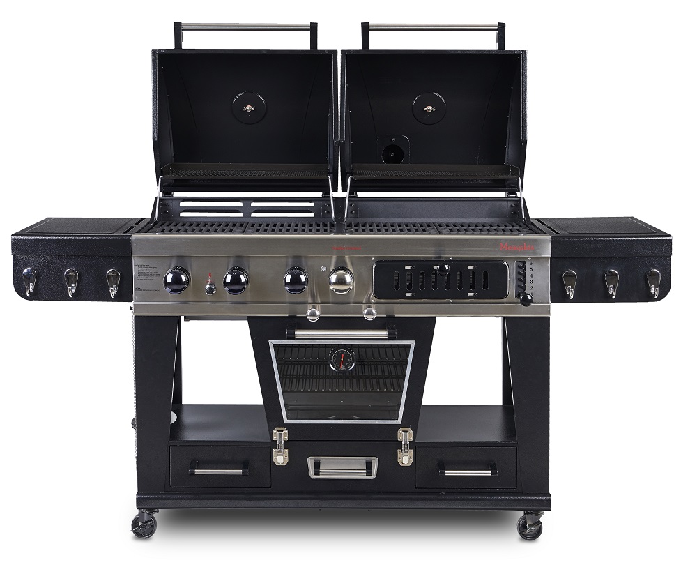 Pit Boss Memphis Ultimate Combi-Grill, Räucherofen + Kohle + Gasgrill