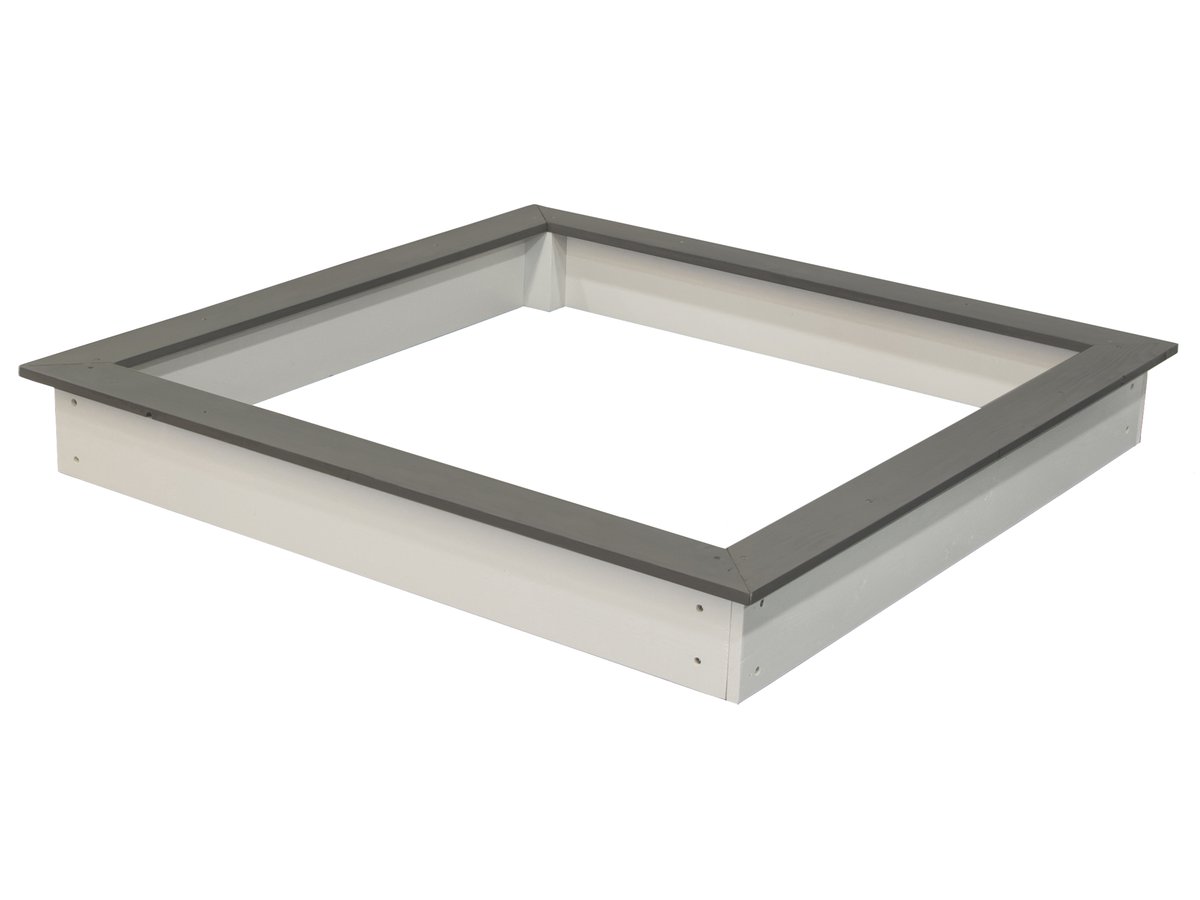 Sandkasten Sandy 127x127 cm grau/weiß