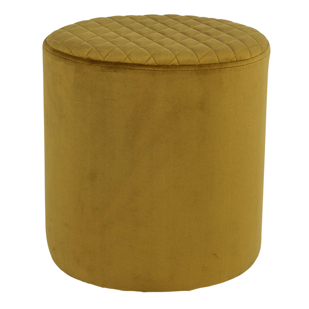 Pouf Samt-Hocker - Ejby, senfgelb