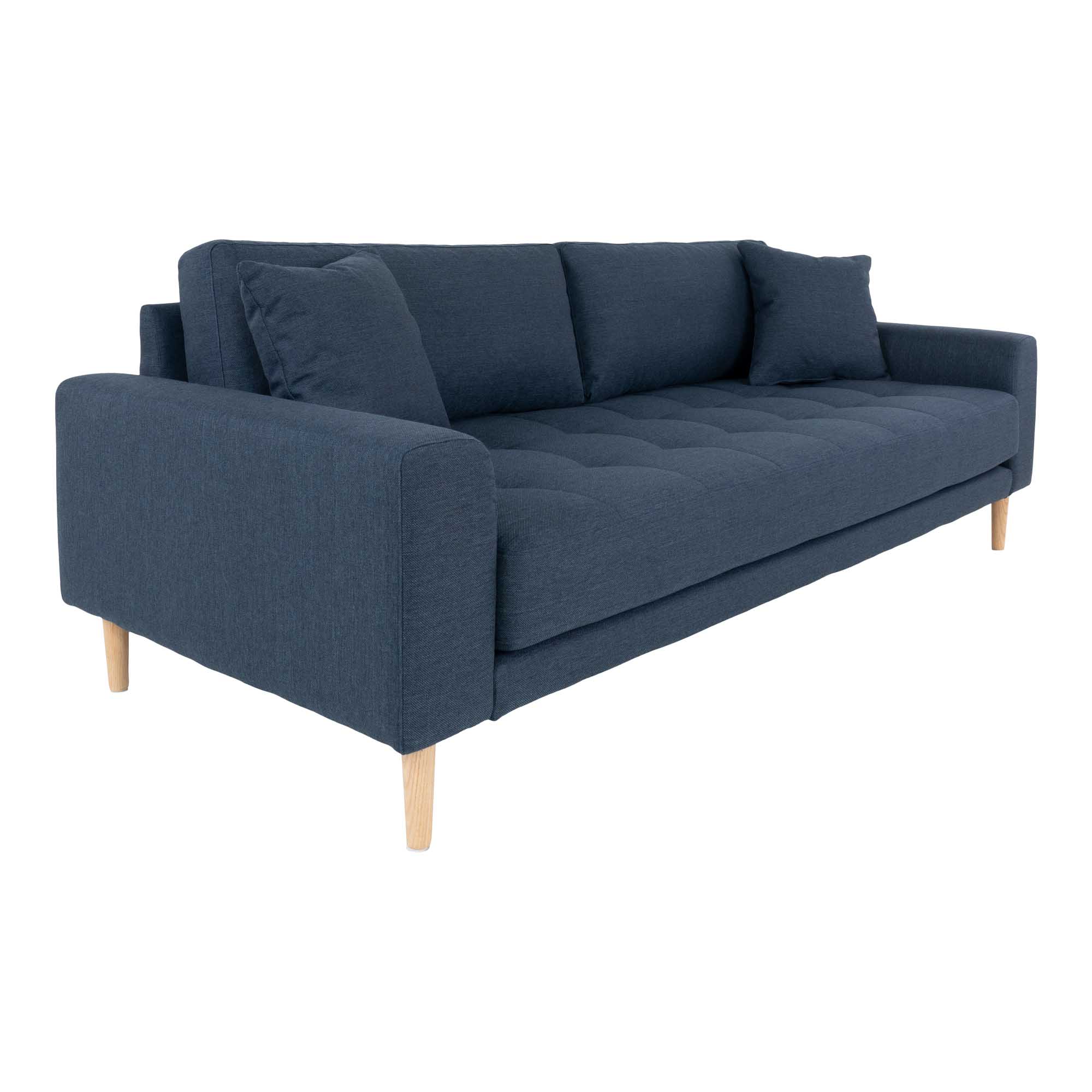 3 Sitzer Sofa - Lido, dunkelblau mit 2 Kissen