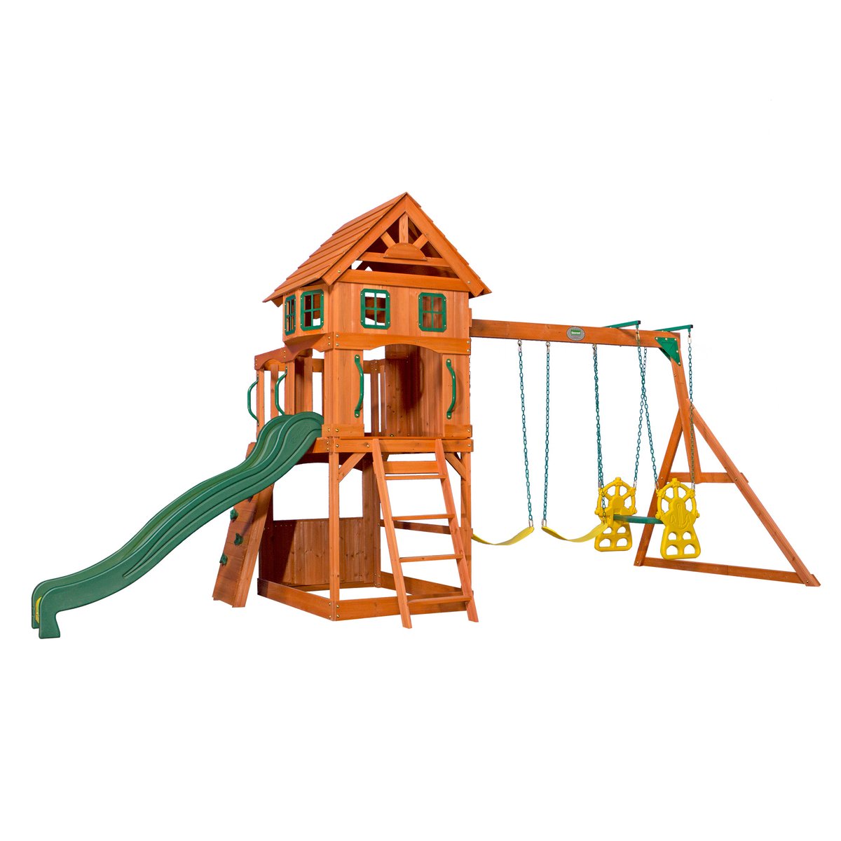 Kinderspielturm Atlantic mit Schaukel und Rutsche von Backyard Discovery