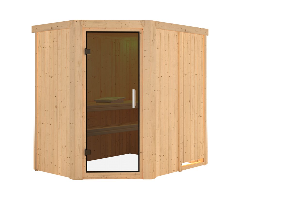 Aktionssauna Varberg 1 - 196x151 cm, 68 mm Systemsauna | ohne Ofen