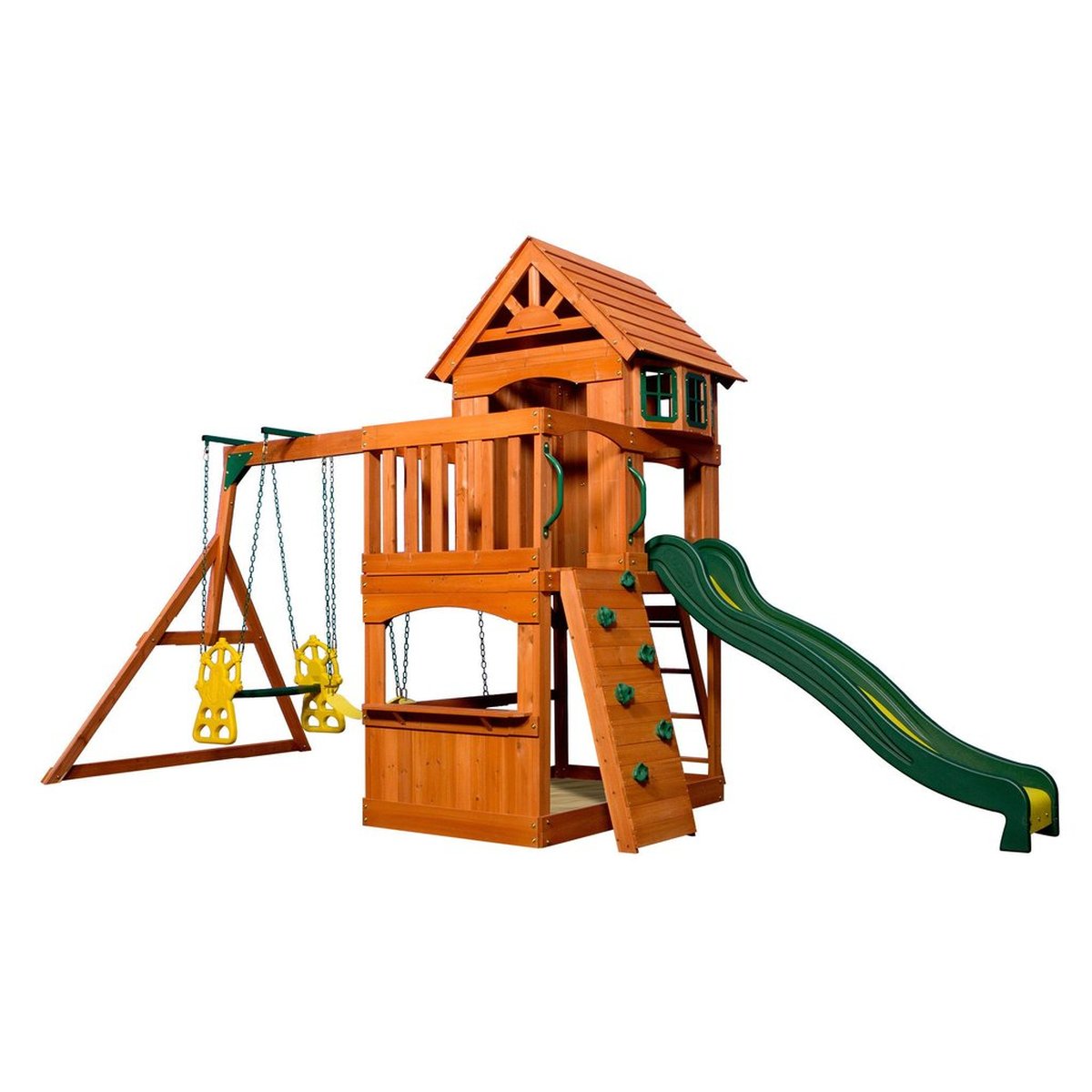 Kinderspielturm Atlantic mit Schaukel und Rutsche von Backyard Discovery