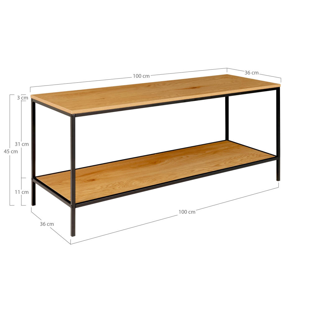 TV-Tisch - Vita, Eichen-Optik