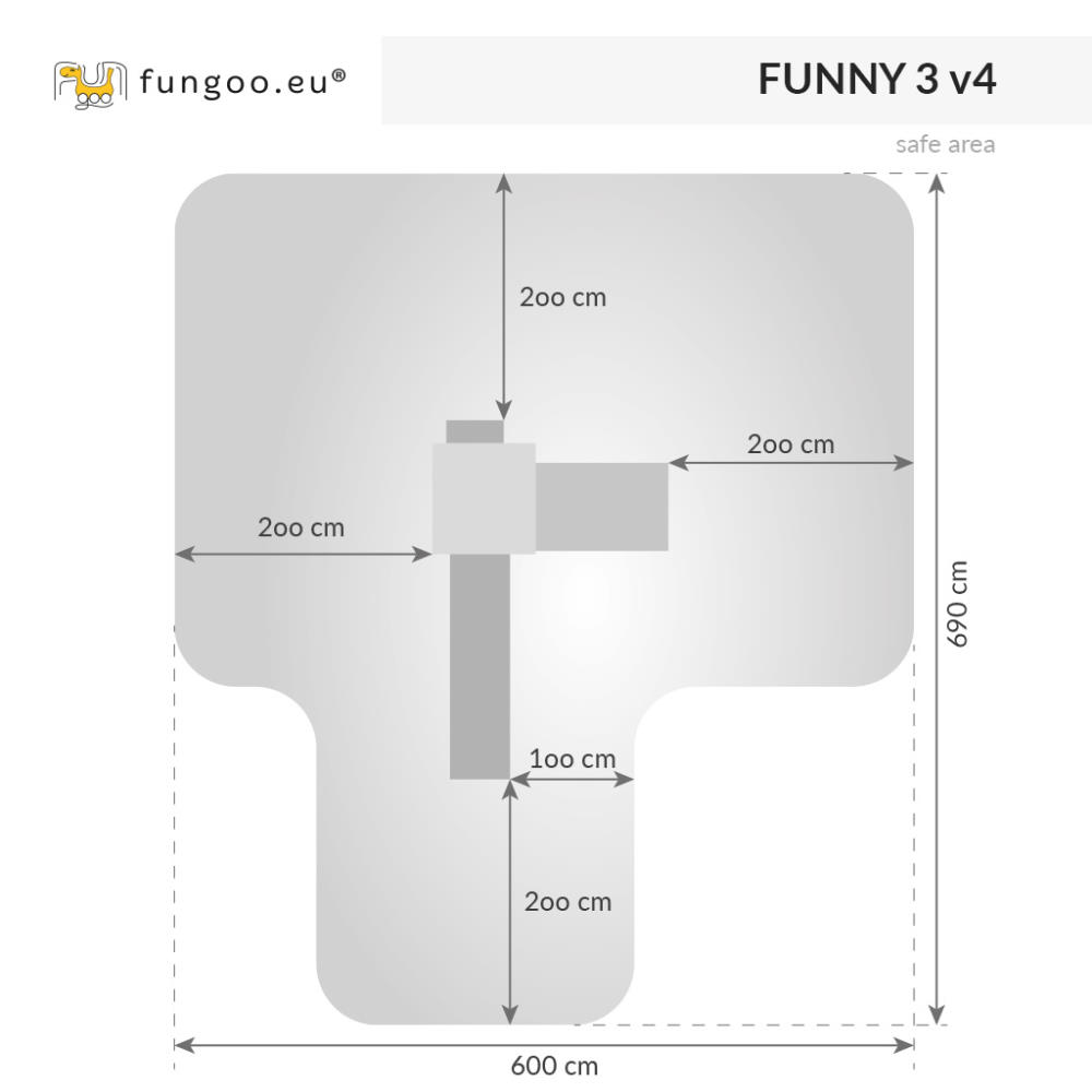 Fungoo Gartenspielplatz FUNNY 3 mit Rampe und Sandkasten, kdi