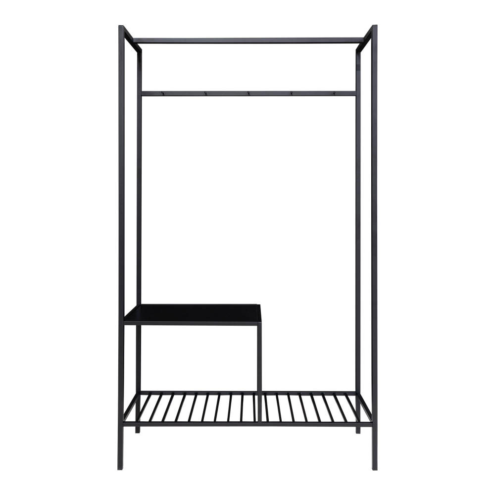 Garderobe - Vita, schwarz 38x100x170 cm