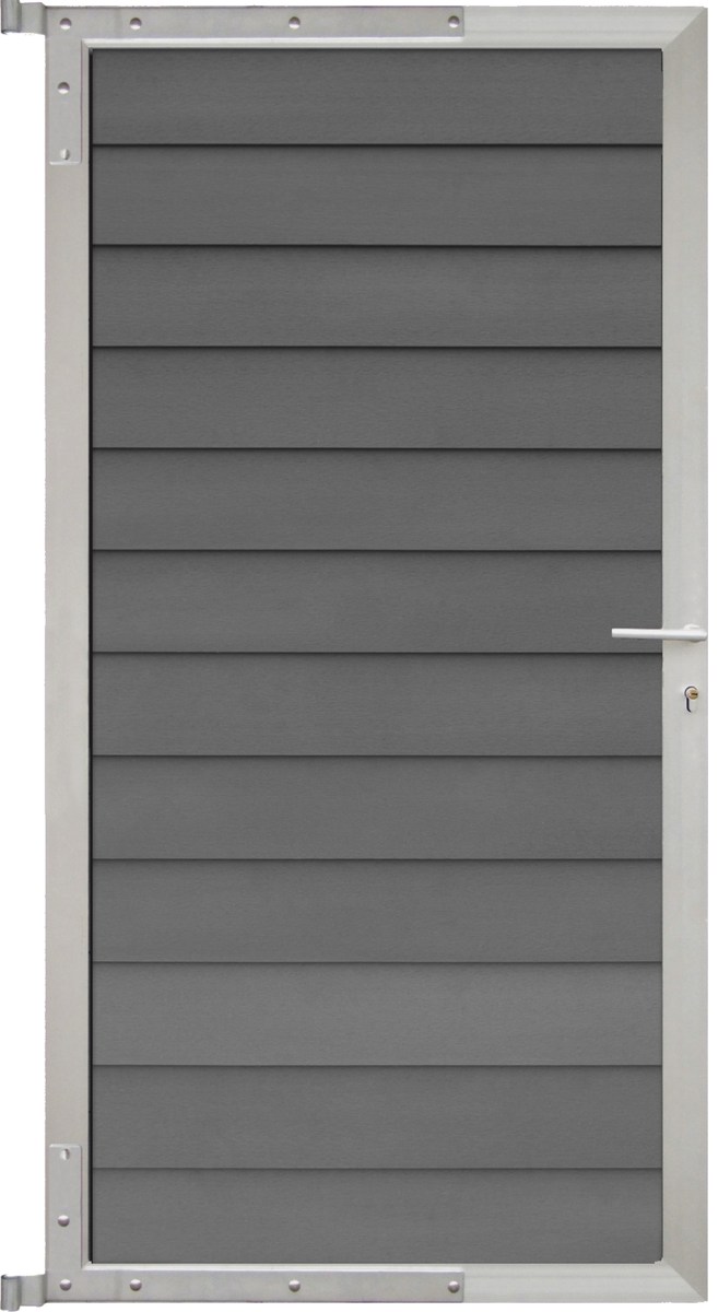 SKÄR Tor-Set 90x175 cm BPC schiefergrau/Alu silber