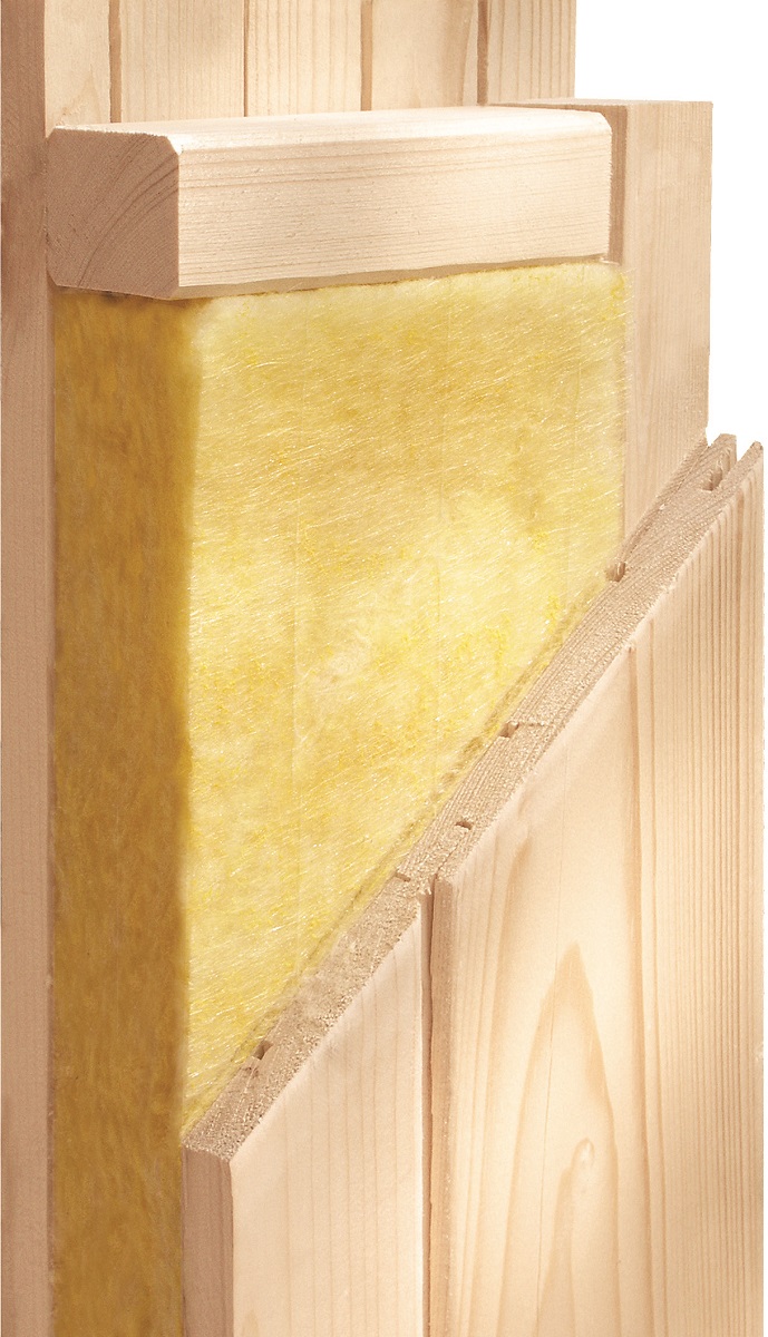 Energiesparsauna Lobin GREEN POWER - 196x170 cm, 68 mm Karibu Sauna mit Dachkranz|ohne Ofen