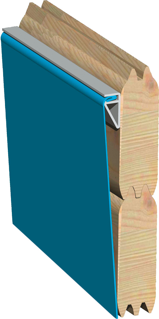 Achteck-Pool X1 400x400 cm, Holz kdi/Folie blau, Karibu