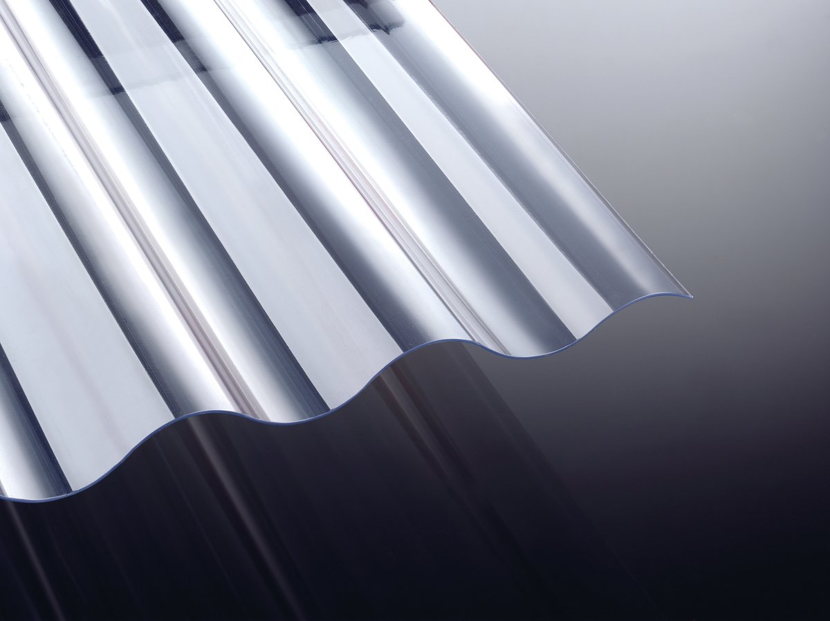 Lichtplatte NOVAKLAR Welle 8, 1,4 mm PVC glasklar