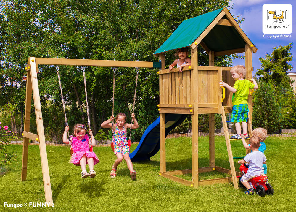 Fungoo Gartenspielplatz FUNNY 2, Spielturm-Kombination kdi