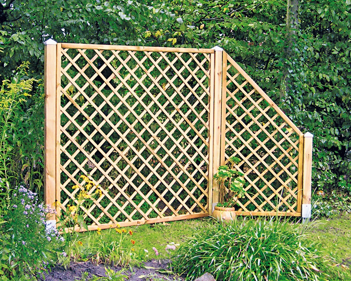 Diagonal-Rankzaun gerade, Kiefer/Fichte kdi grün