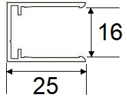 NOVAKLICK U-Abschlussleiste 2000 mm, Alu preßblank