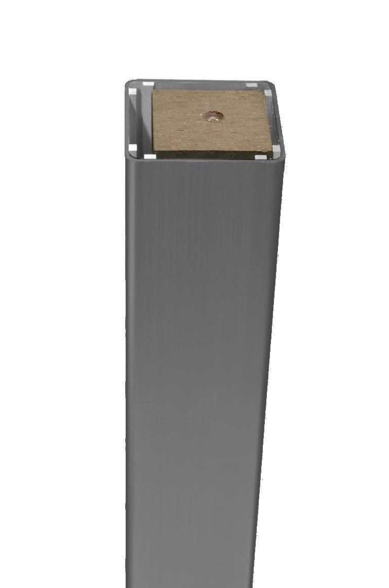 DALIAN-/ JINAN Pfosten Alu anthrazit mit Holzkern, 7x7x150 cm