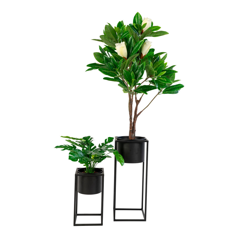 2-er Set Blumentopf - Marla, schwarz