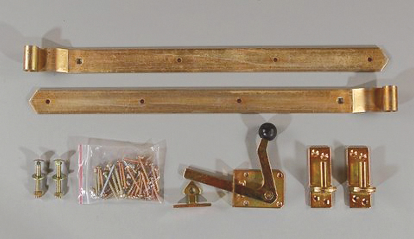 T&J Einzeltor-Beschlag, gelb verzinkt, Überwurfbeschlag