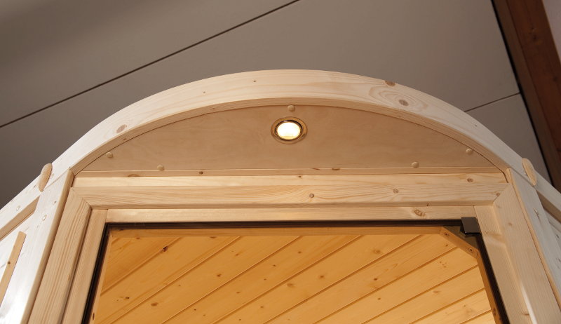 Karibu Sauna Lavea - 151x196 cm, 68 mm Rundbogensauna, ohne Ofen