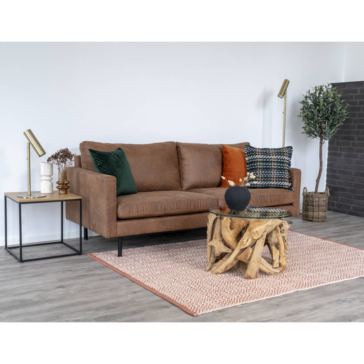 2,5 Sitzer Sofa - Malaga, braun
