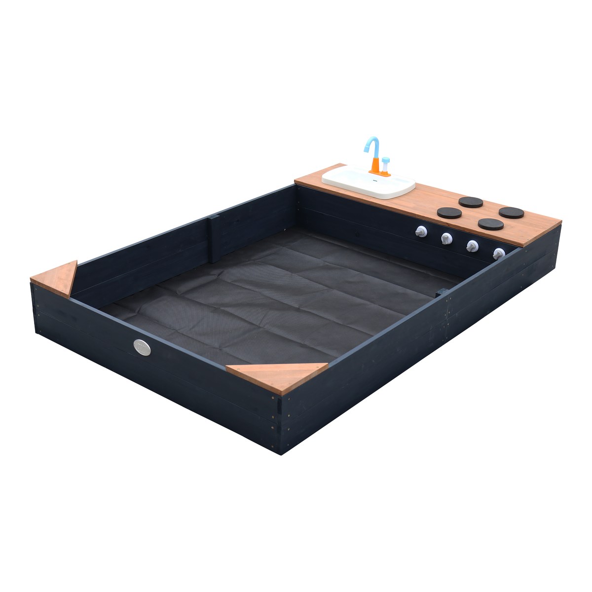 AXI Sandkasten Kelly mit Spielküche, anthrazit/braun
