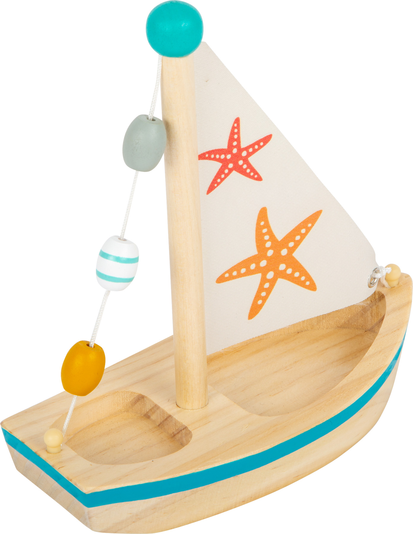 Wasserspielzeug Segelboot mit Seesternen
